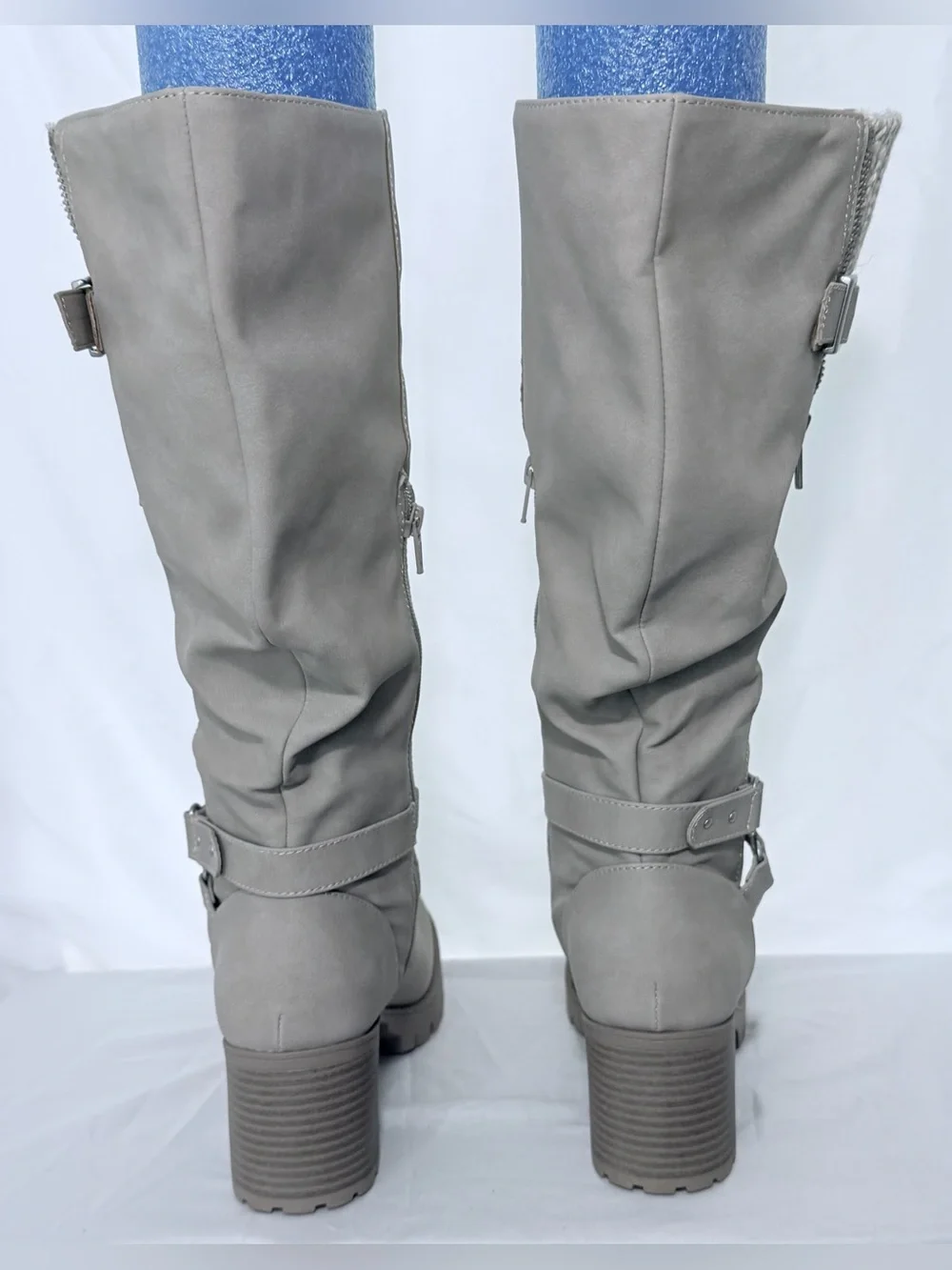 Maurices Gray Over-the-Knee Boots with Wrap Strap